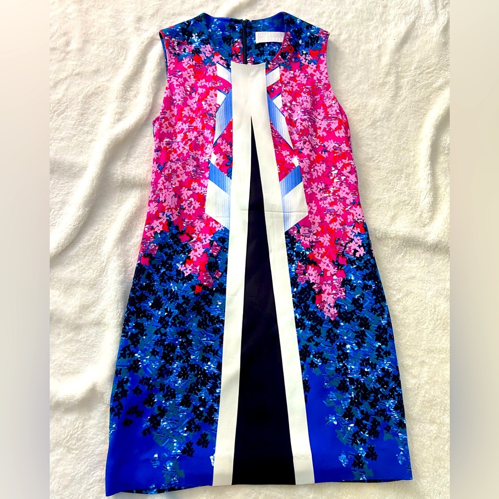 Peter Pilotto Aureta Womens Size 8 Floral Print Shift Dress Sleeveless